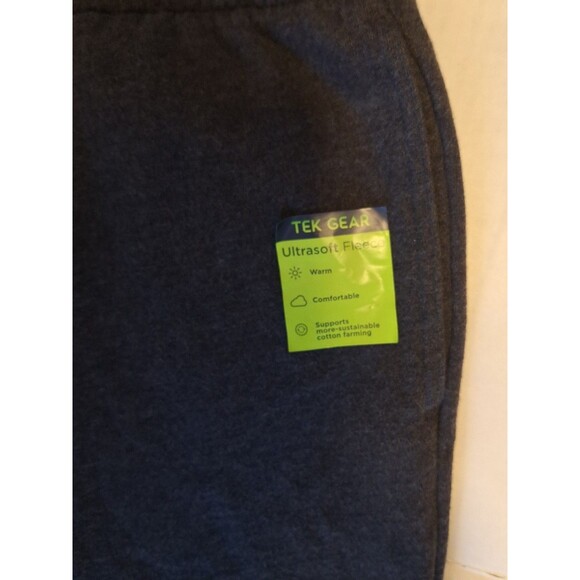 NWT-Tek Gear Dark Gray Sweat Pants Sz M Open Bottom Pant Ultra Soft Fleece - Picture 5 of 5